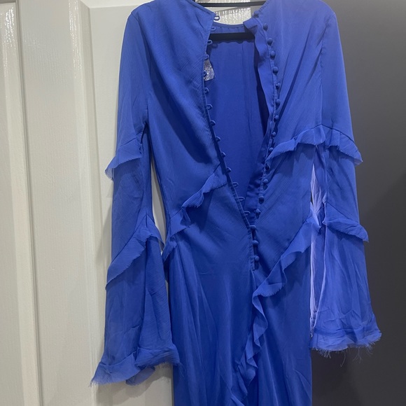 MAXI BLUE ASOS DRESS SIZE 8AU - Picture 6 of 7